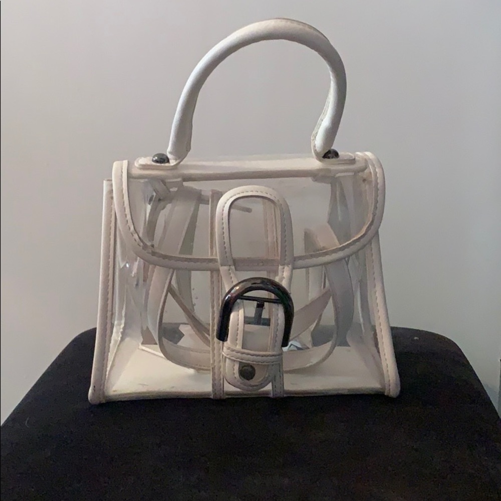 Clear white handbag